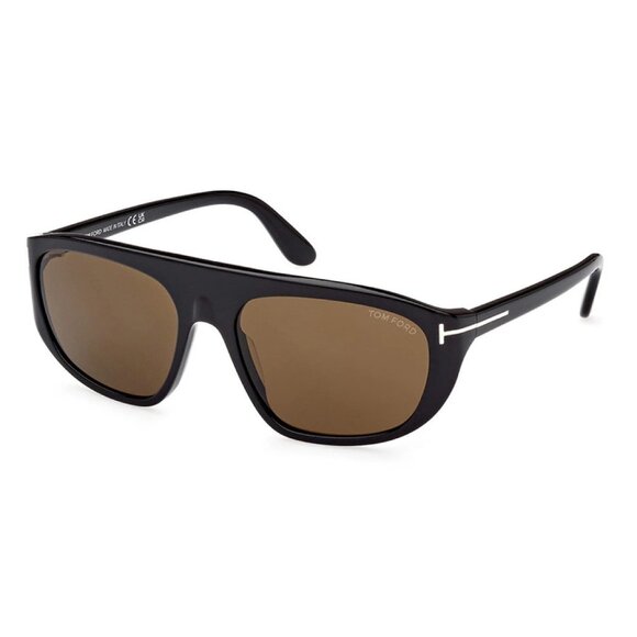 NEW TOM FORD SUNGLASSES BLACK MEN AVIATOR EYEWEAR - Picture 1 of 3